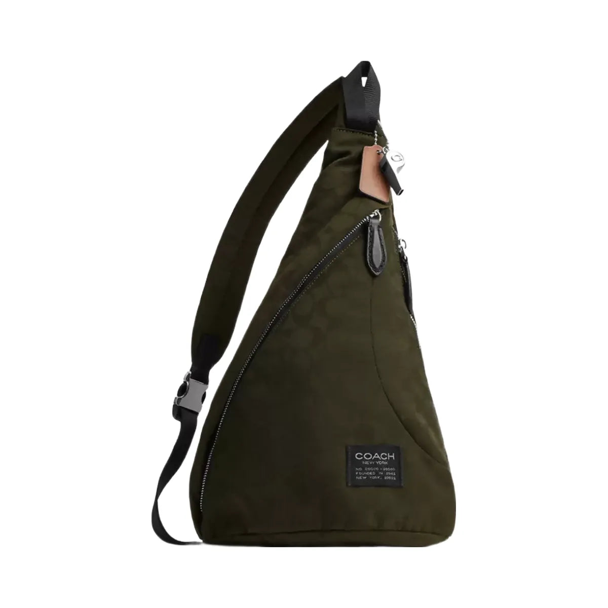 Coach Lachlan Sling In Signature Nylon in Dark Moss