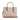 Coach Maggie Small Tote Bag In Blocked Signature Canvas in Gold Sand Tan