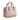 Coach Maggie Small Tote Bag In Blocked Signature Canvas in Gold Sand Tan
