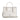 Coach Maggie Small Tote Bag In Signature Canvas in Silver White Chalk