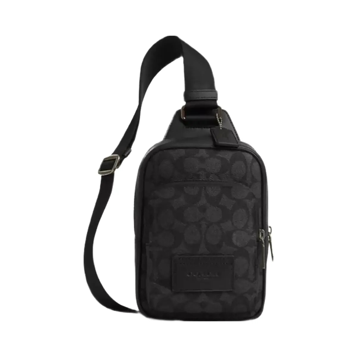 Coach Racer Sling Pack In Signature Canvas in Gunmetal Charcoal Black