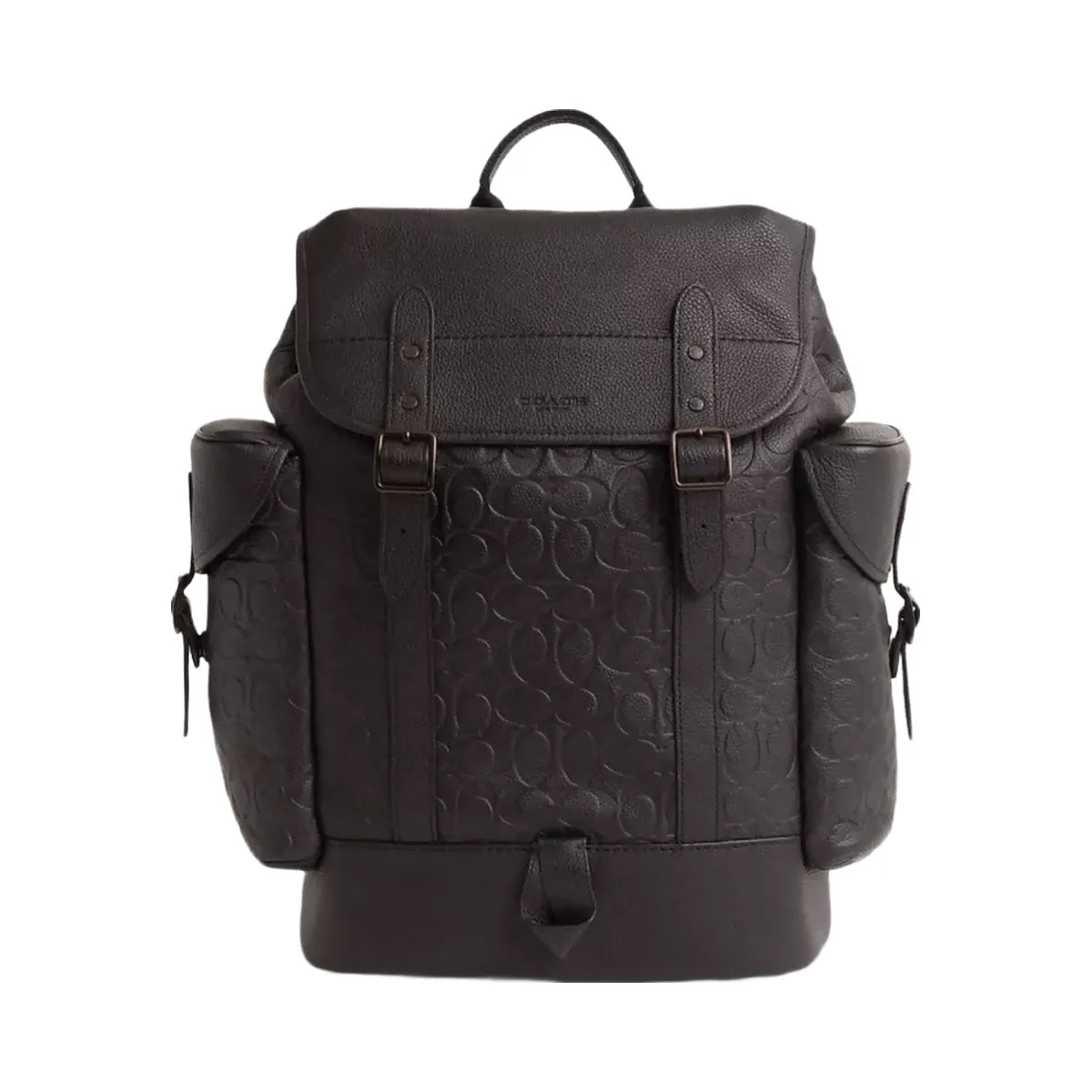 Coach Restored Hitch Backpack In Signature Leather in Black