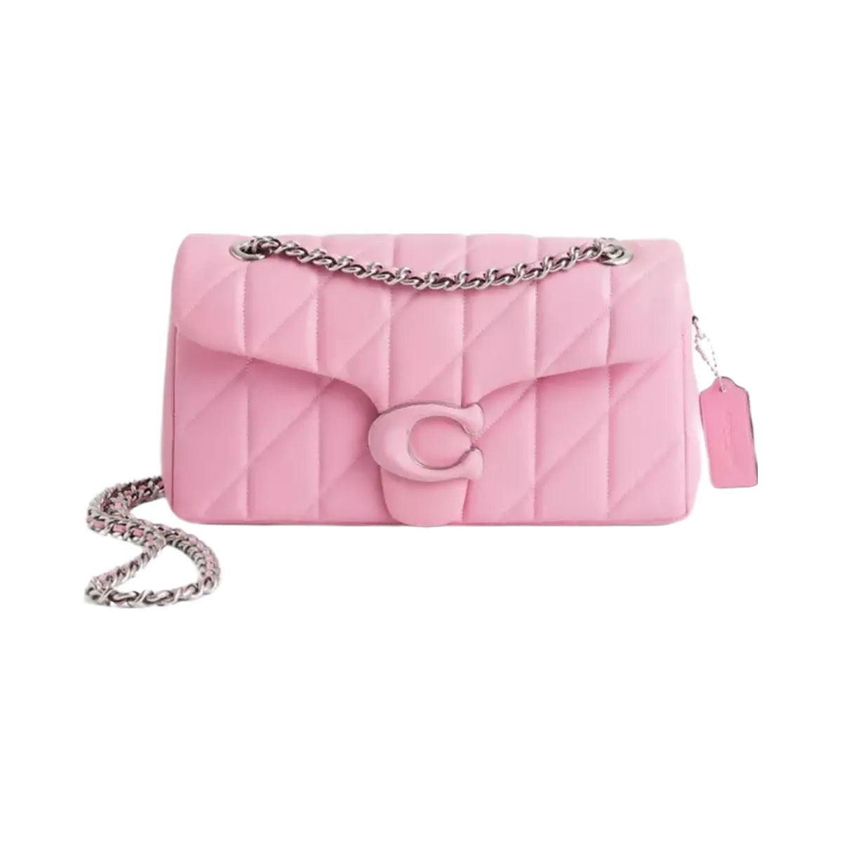 Coach Restored Tabby Shoulder Bag 26 With Quilting in Silver Vivid Pink