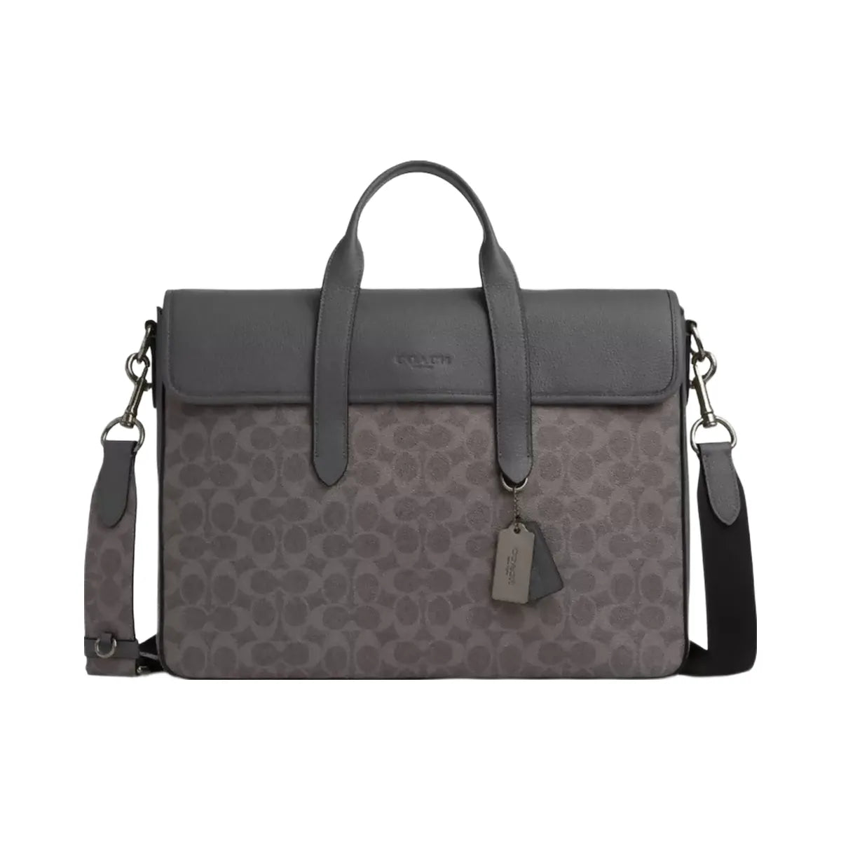 Coach Sullivan Portfolio Brief In Signature Canvas in Gunmetal Grey Charcoal