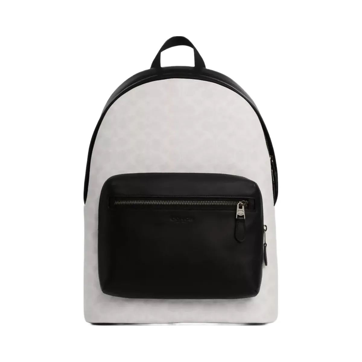 Coach West Backpack In Signature Canvas in Gunmetal Chalk Black