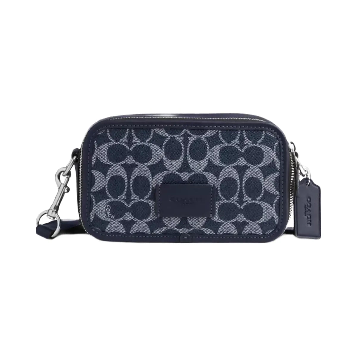 Coach Wyatt Crossbody Bag In Signature Canvas in Silver Denim Chalk