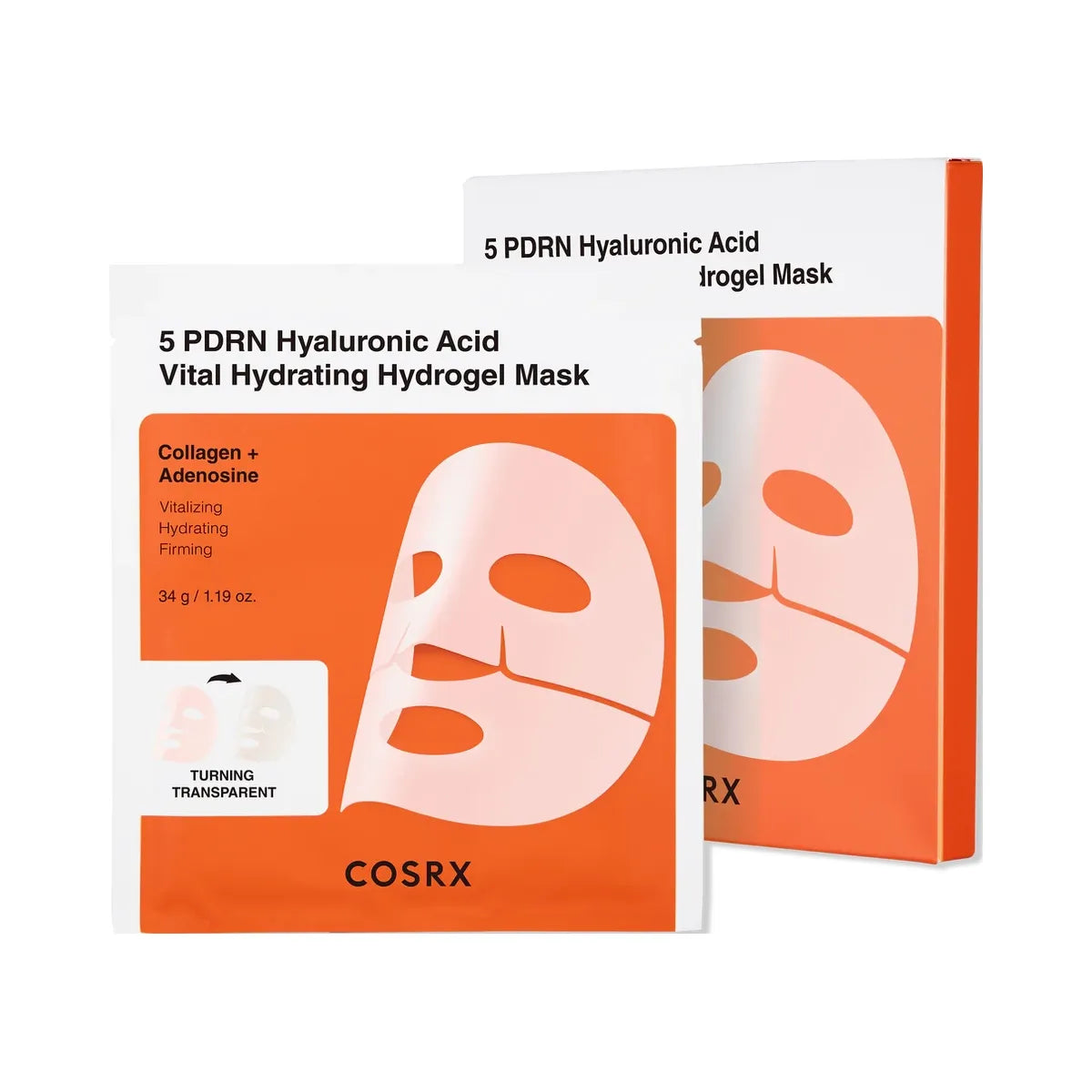 COSRX 5 PDRN Hyaluronic Acid Vital Hydrating Hydrogel Mask with Collagen & Adenosine