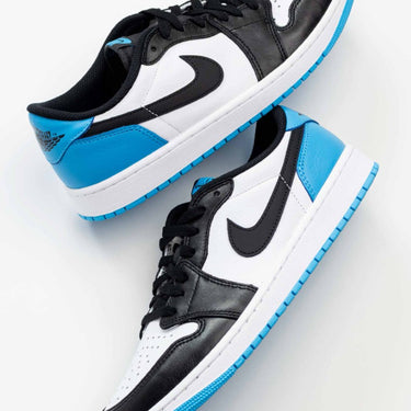 Jordan 1 Low Black Dark Powder Blue (W)