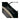 DeMellier The Capri salt & pepper canvas black smooth