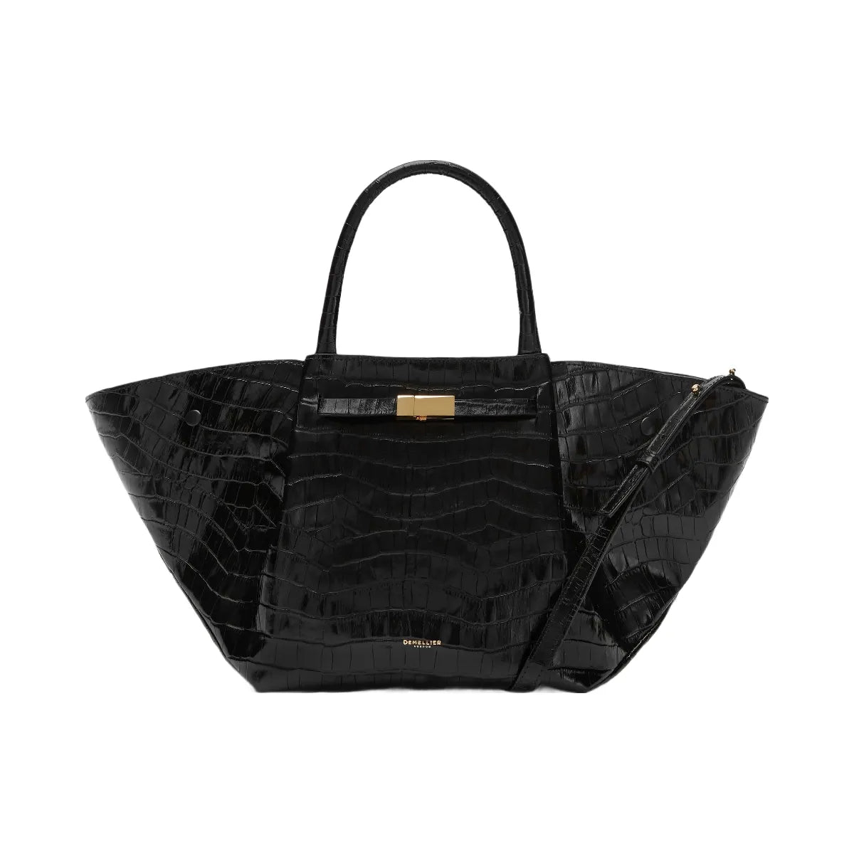 DeMellier The Midi New York black croc-effect