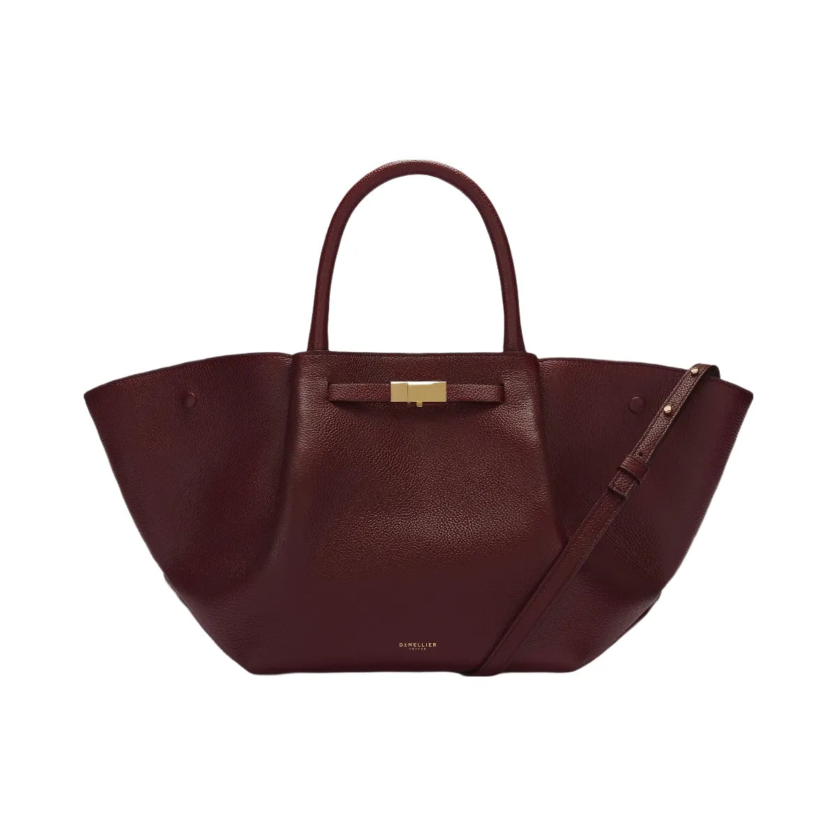 DeMellier The Midi New York burgundy small grain