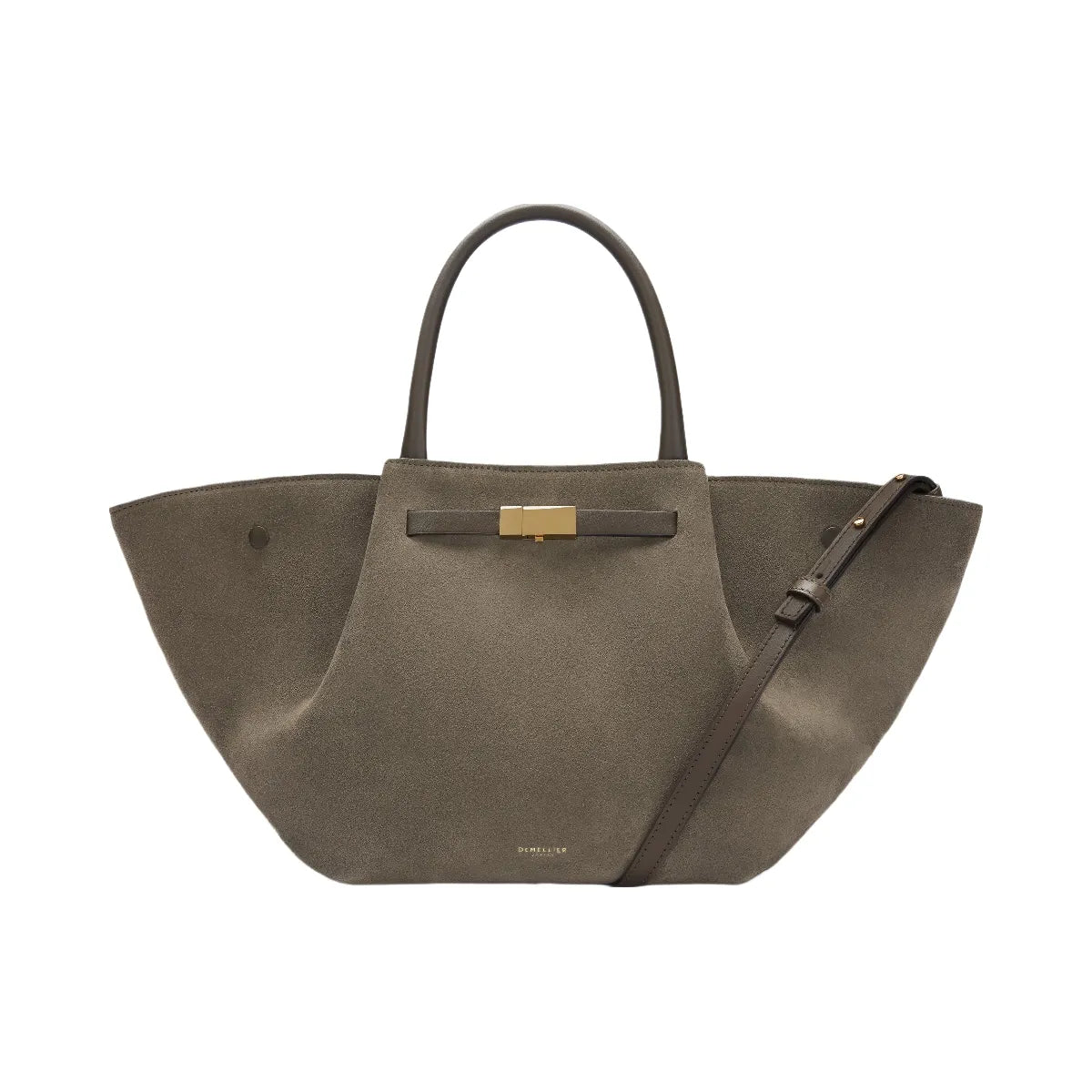 DeMellier The Midi New York deep olive suede & deep olive smooth
