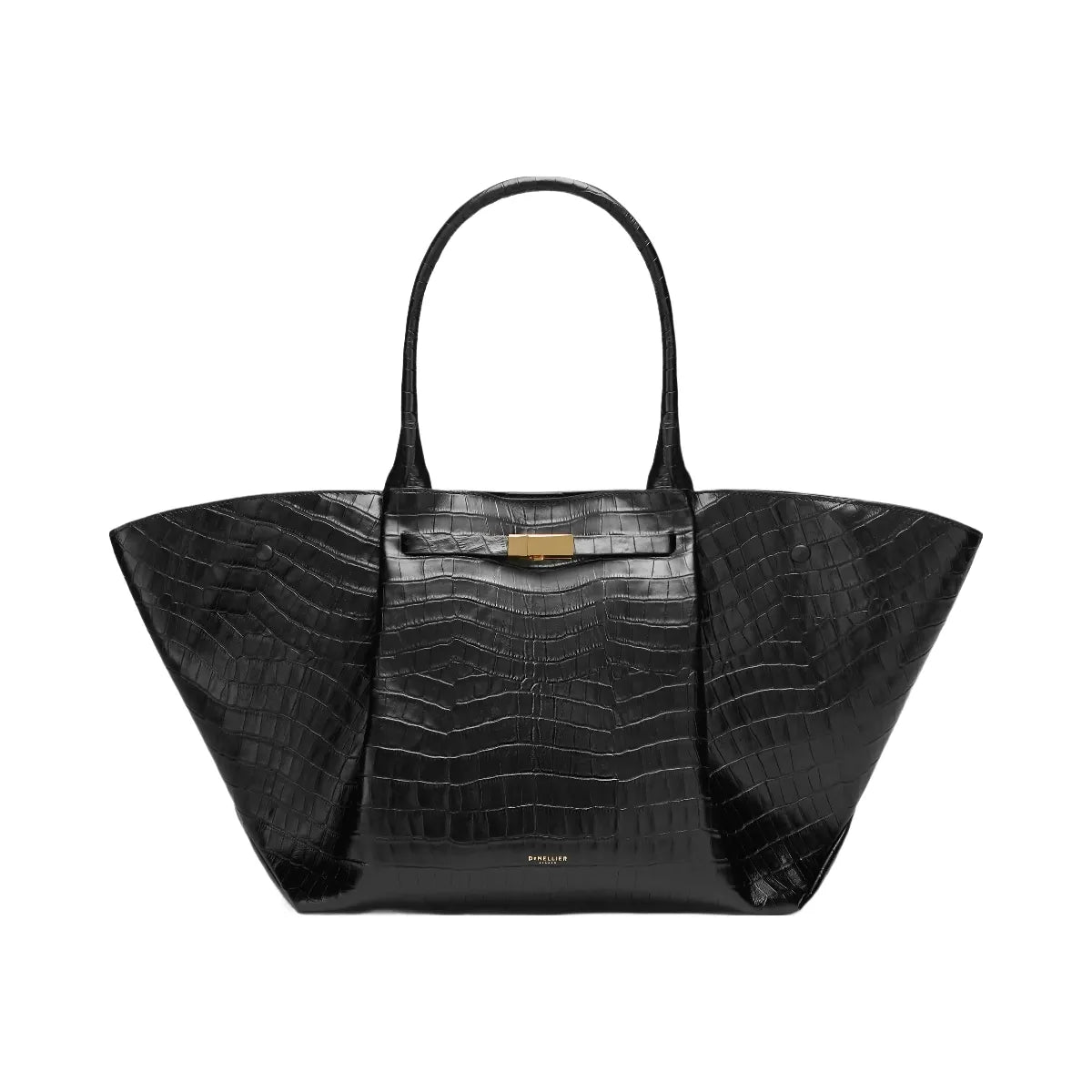 DeMellier The New York black croc-effect