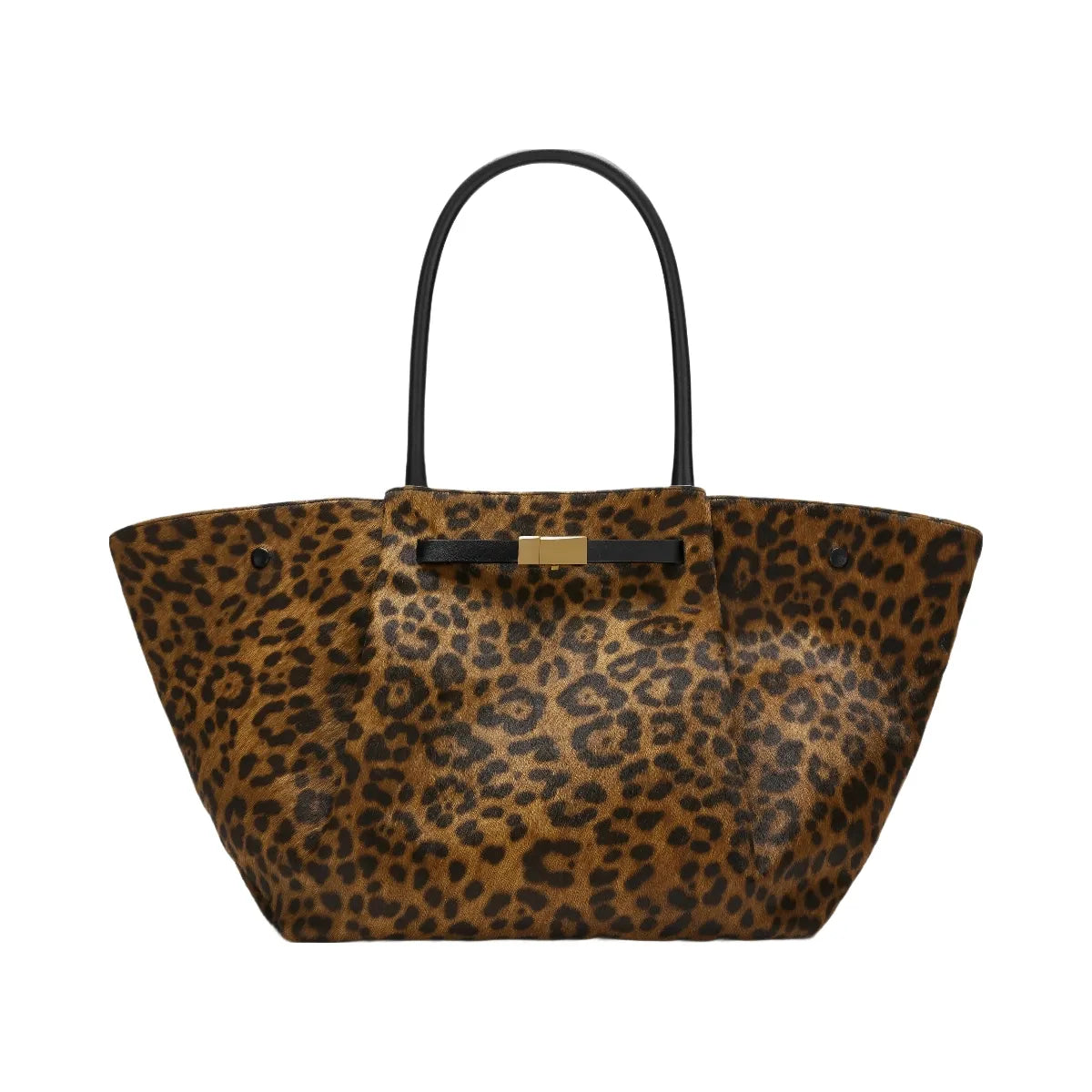DeMellier The New York leopard-effect calf hair & black smooth