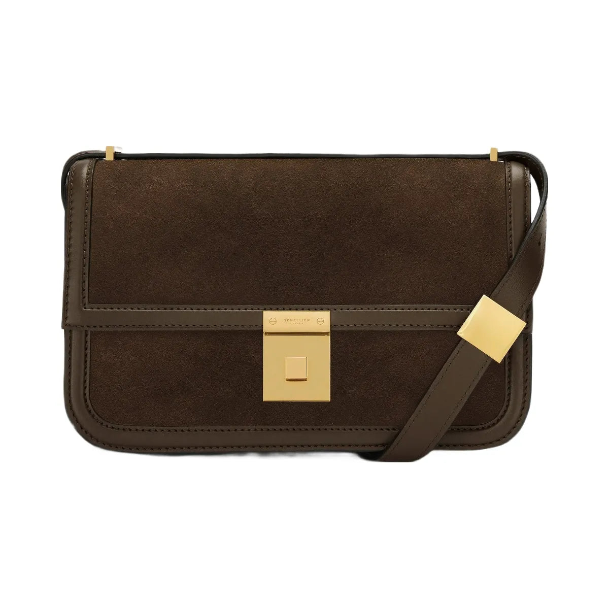 DeMellier The Paris Crossbody mocha suede & mocha smooth