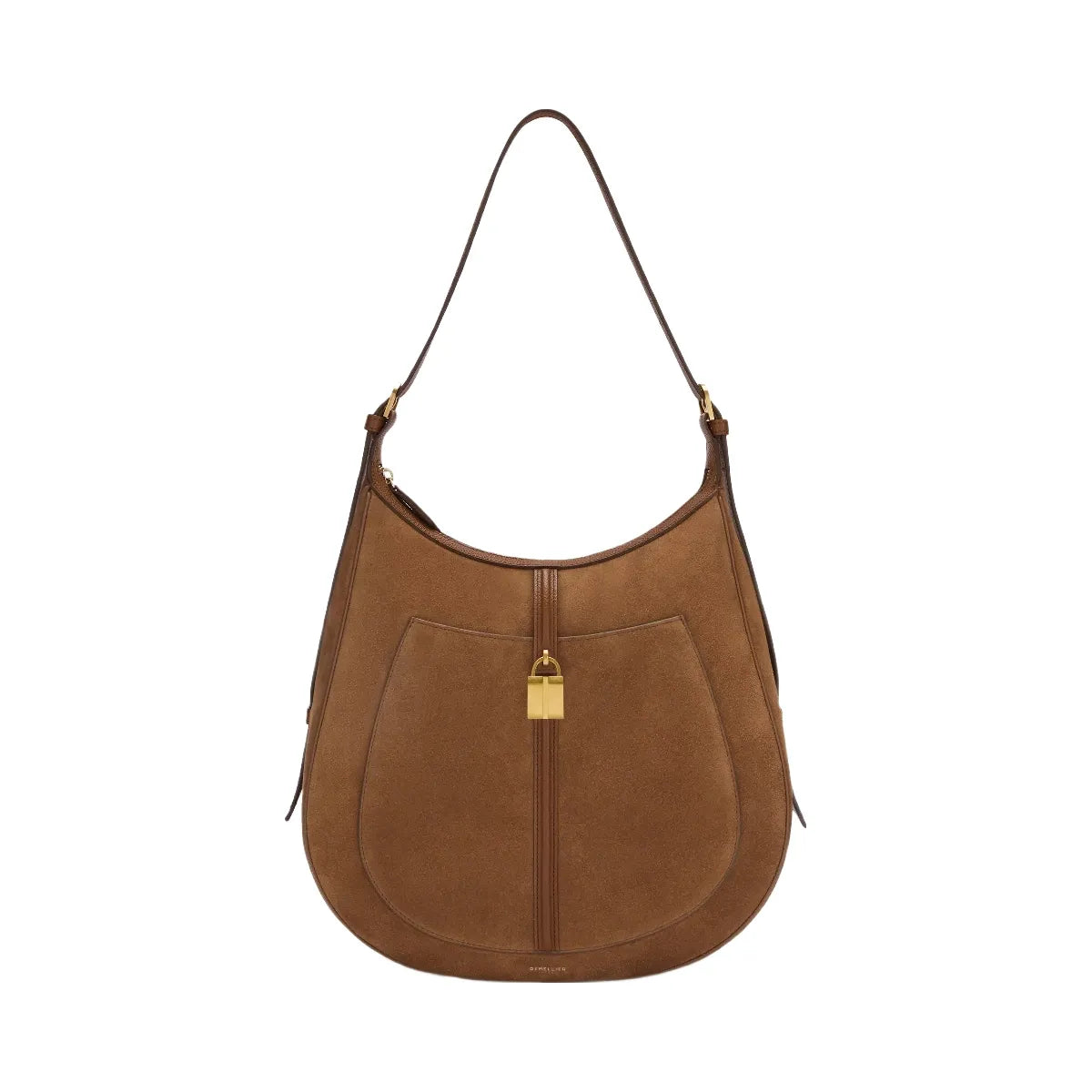 DeMellier The Siena Hobo deep tan suede & deep tan small grain