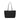 DeMellier The Tokyo Tote black small grain ecru stitching