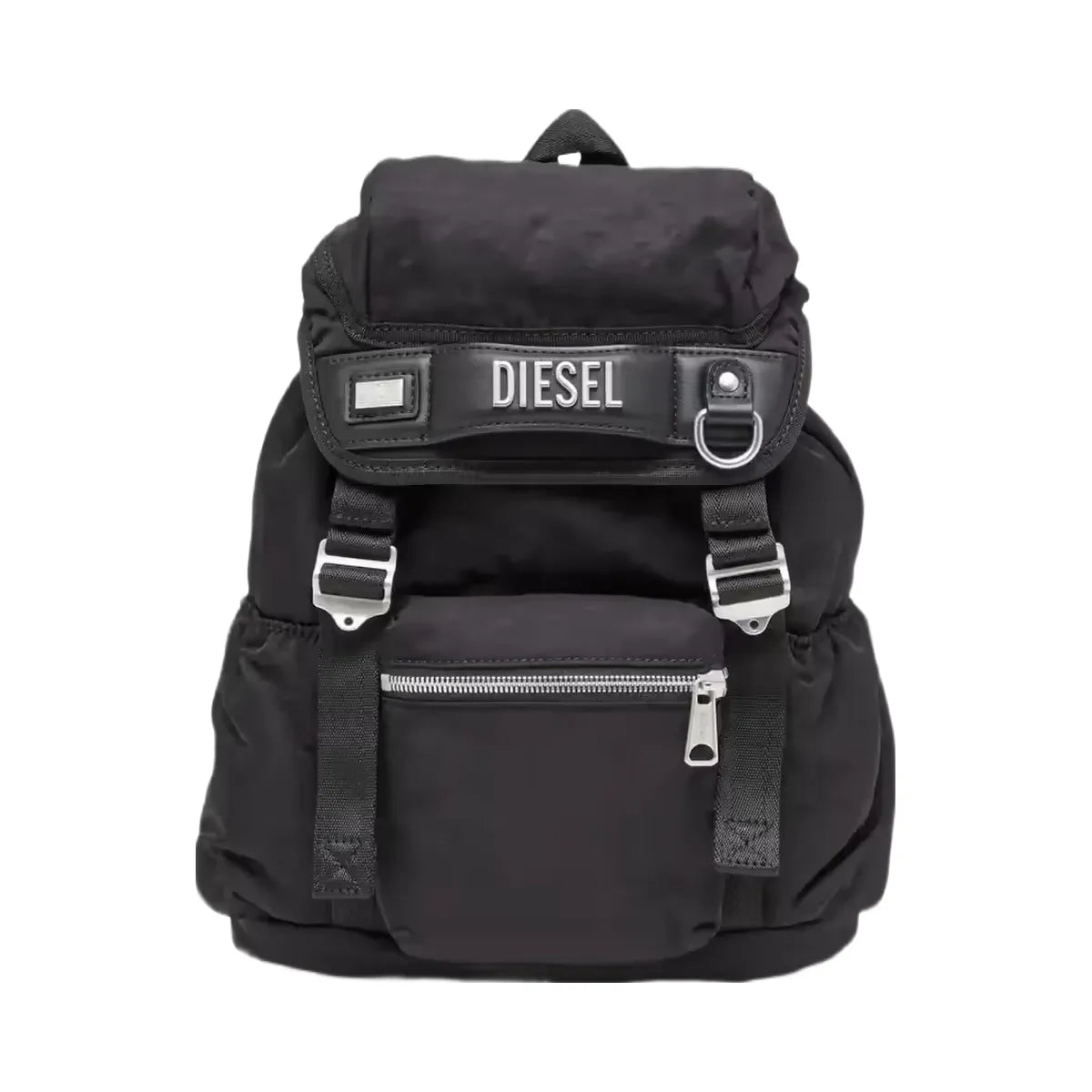 Diesel Black Logos S-Small backpack in recycled nylon