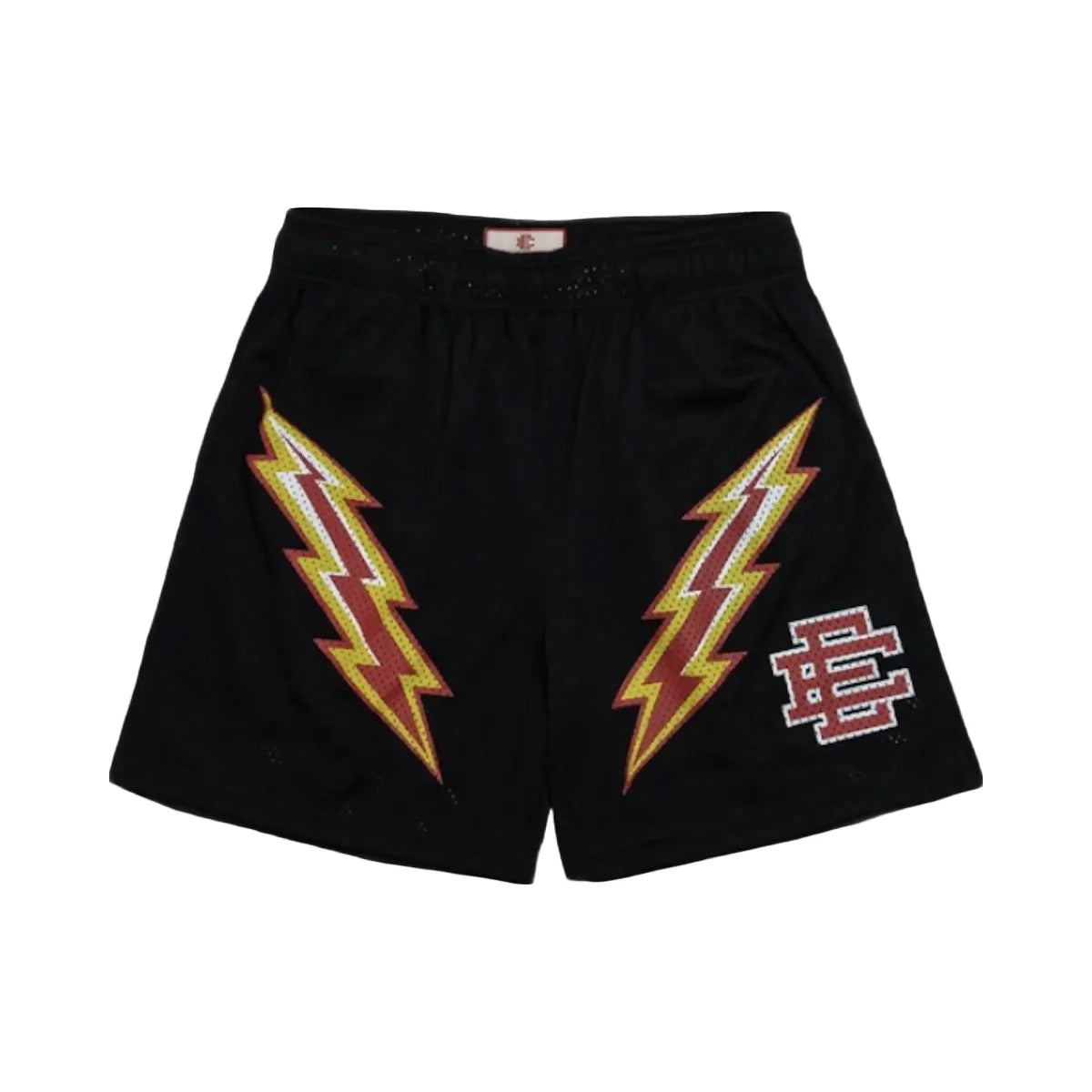 Eric Emanuel Ee Basic Lightning Bolt Shortblack Yellow Red