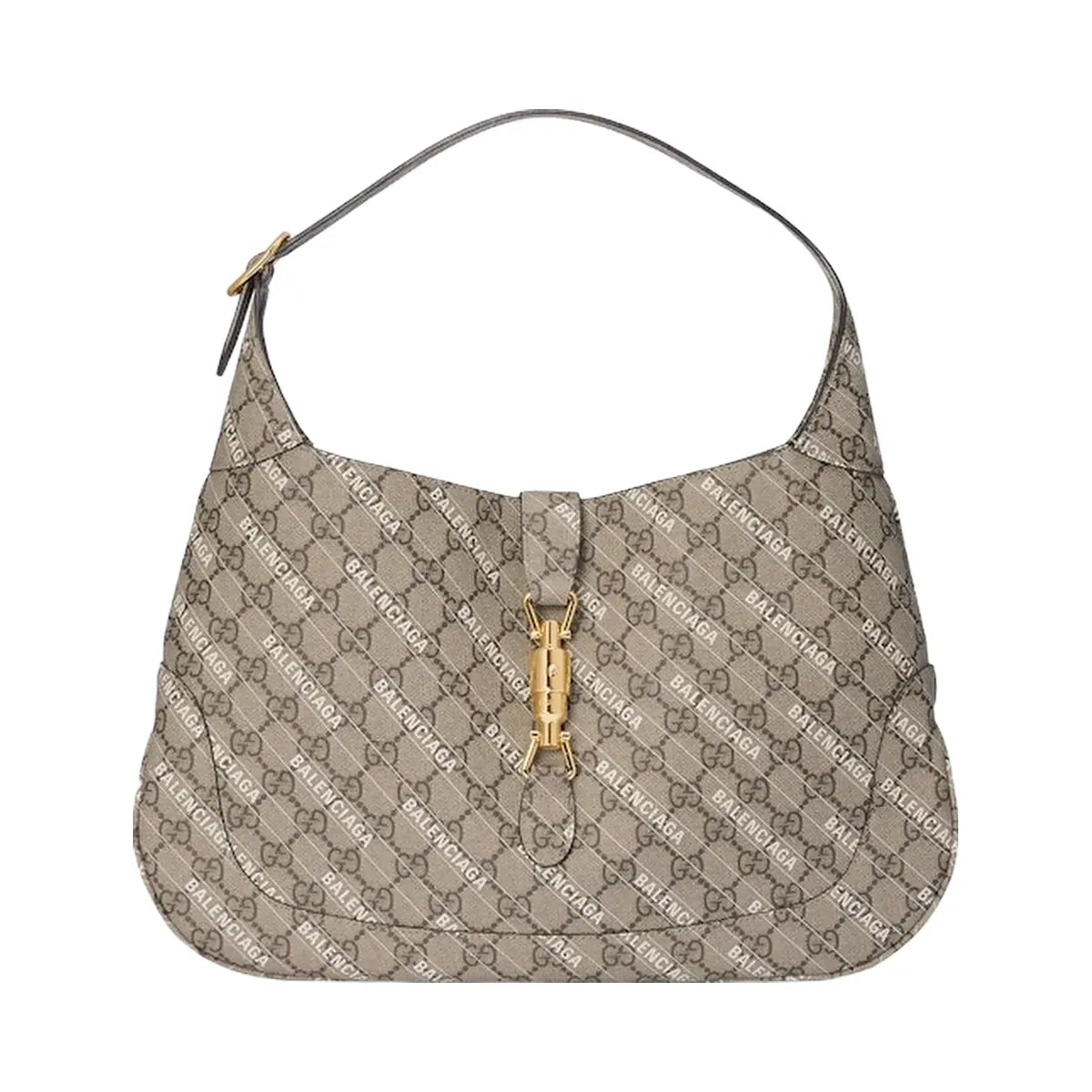 Gucci X Balenciaga The Hacker Project Medium Jackie 1961 Gg Supreme Beige/Ebony/White