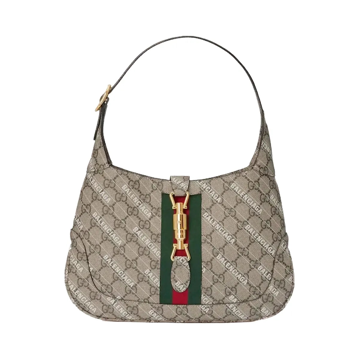 Gucci X Balenciaga The Hacker Project Small Jackie 1961 Beige/Ebony