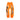 Hellstar Fire Orange Closed Elastic Bottom Sweatpants Orange Dye/Black