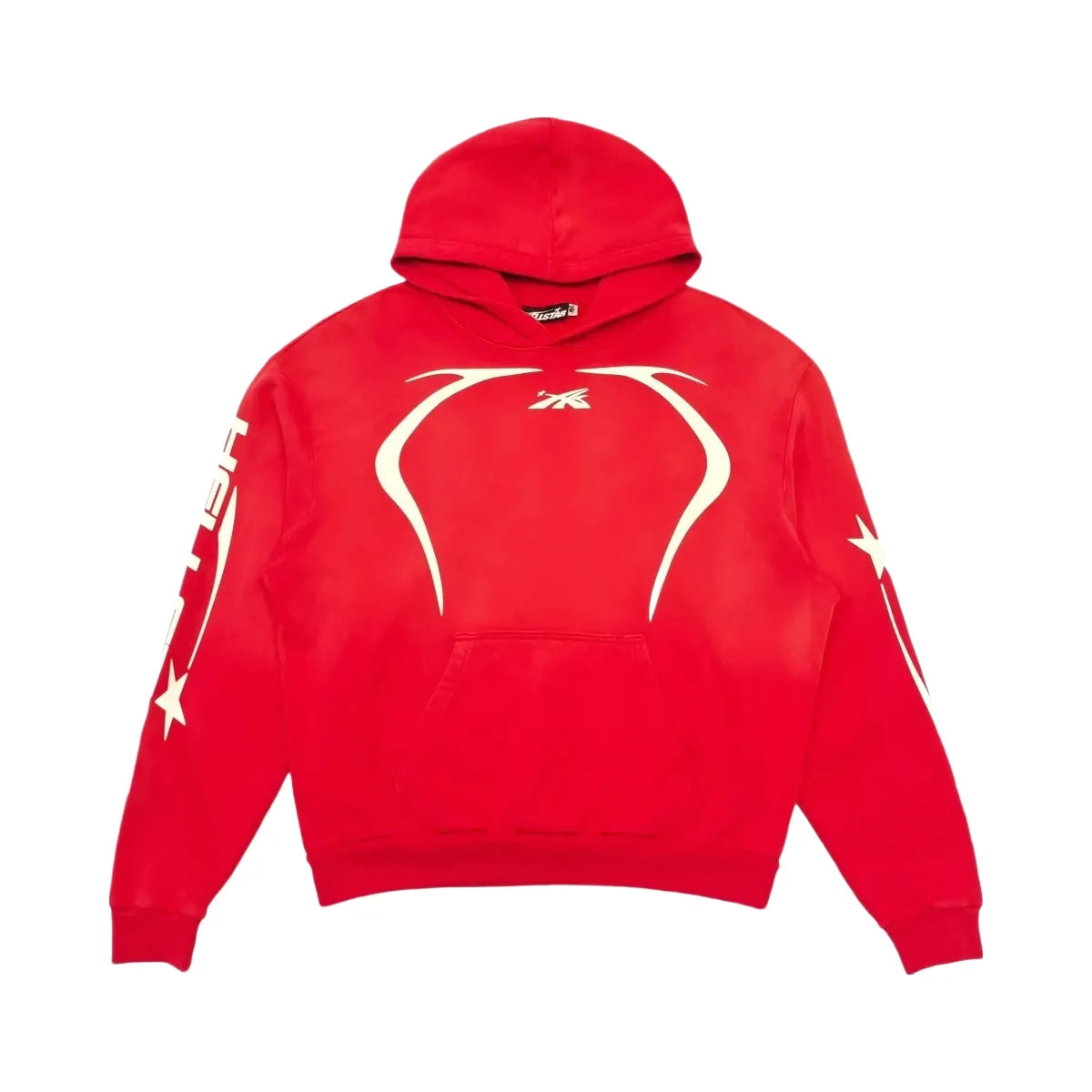 Hellstar Sports Tie Dye Skull Hoodie Red/White