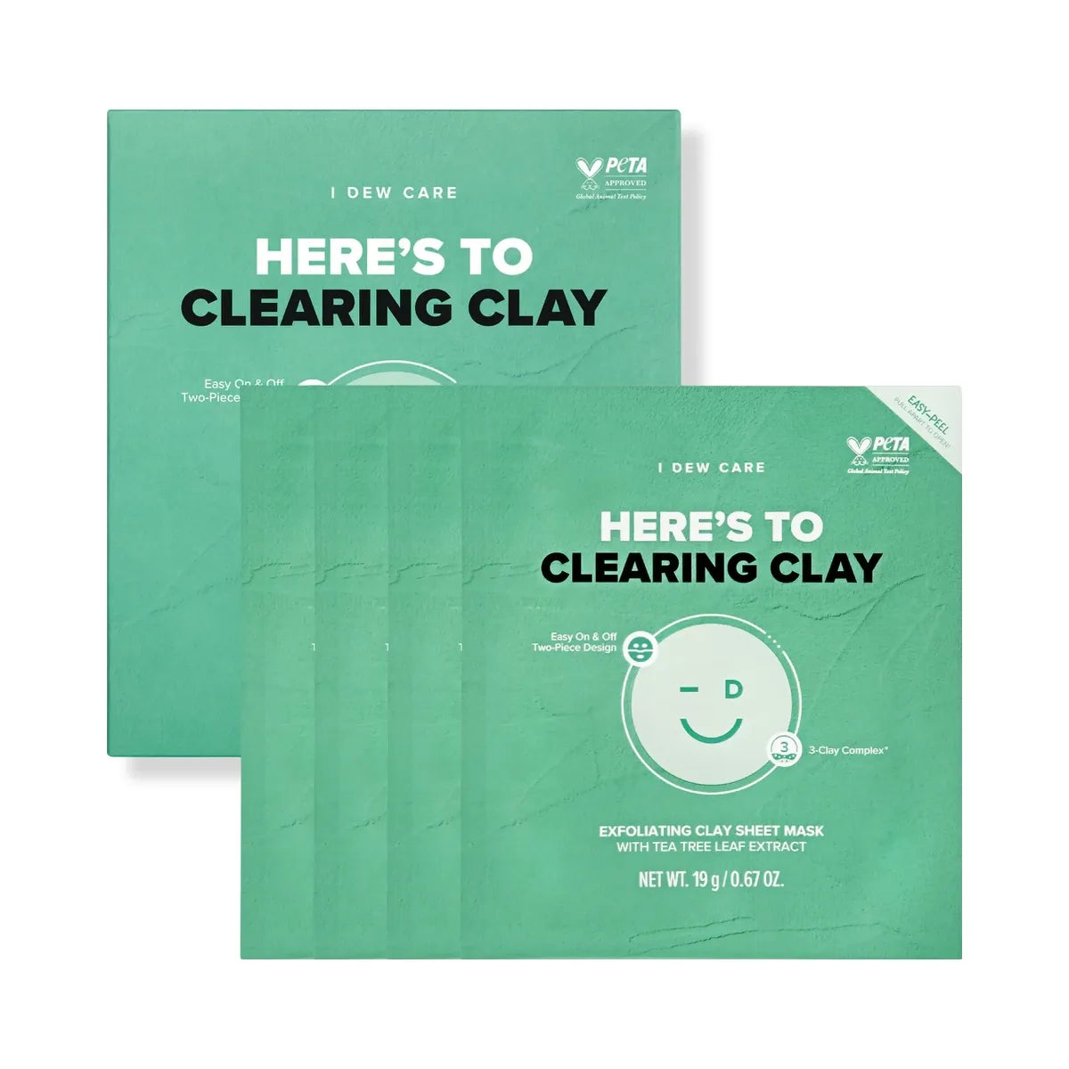 I Dew Care Here's To Clearing Clay Exfoliating Sheet Mask