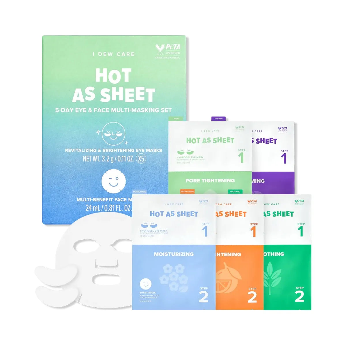 I Dew Care Hot As Sheet 5-Day Eye & Face Multi-Masking Set