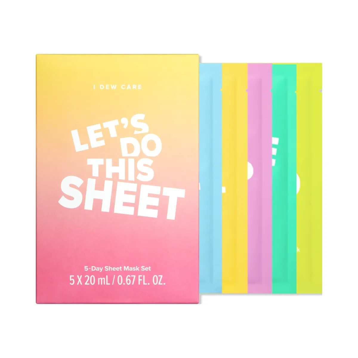 I Dew Care Let's Do This Sheet 5-Day Sheet Mask Set