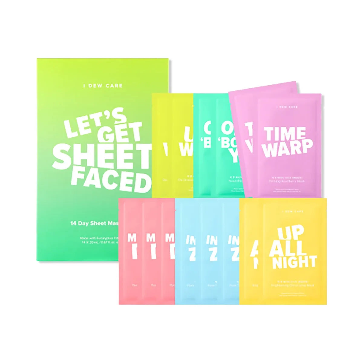 I Dew Care Let's Get Sheet Faced Sheet Mask Set