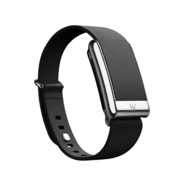 Whoop 5.0 Leatherluxe Tapered Black with Titanium Band (Strap Only)