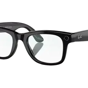 Ray Ban Meta Smart Glasses - Wayfarer Shiny Black Clear Lenses