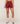 Women's Gymshark Washed Shorts Red Wash