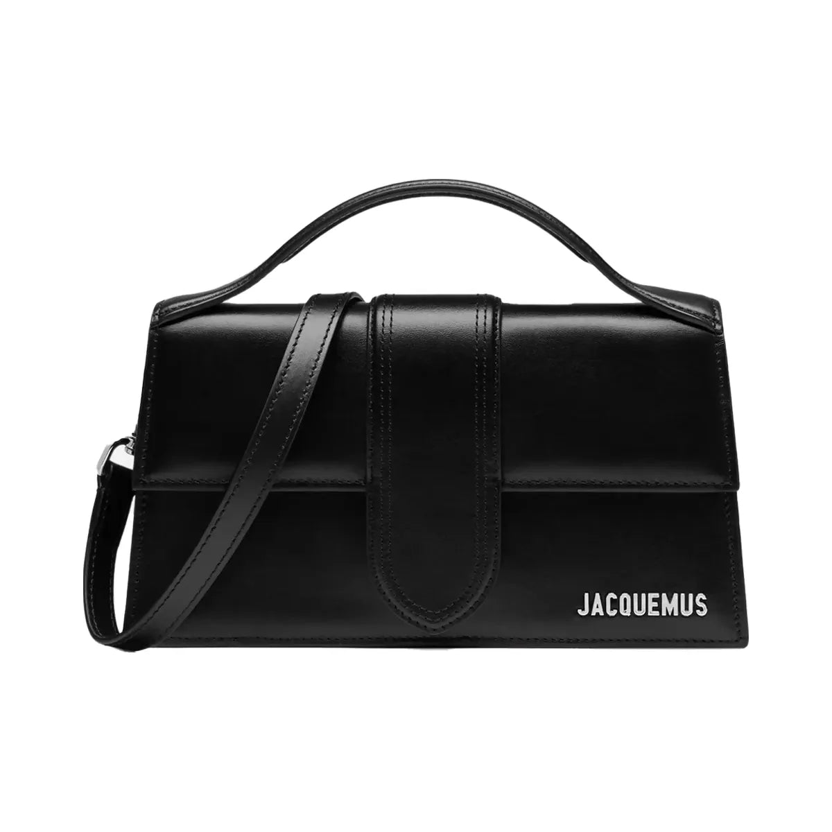 Jacquemus Black with silver Initials Le Grand Bambino(with dustbag only)