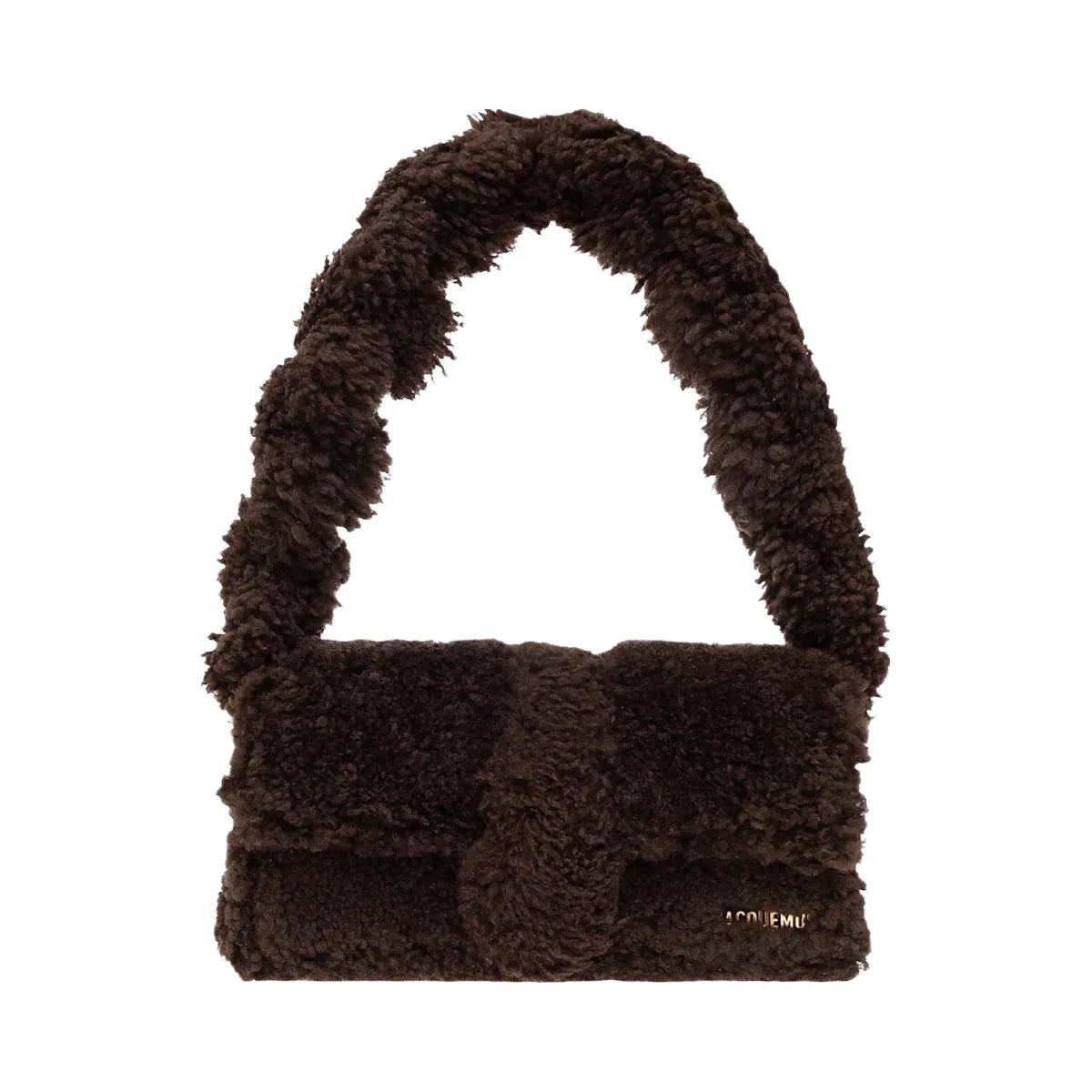 Jacquemus Le Bambidou Fur Shoulder Bag Dark Brown