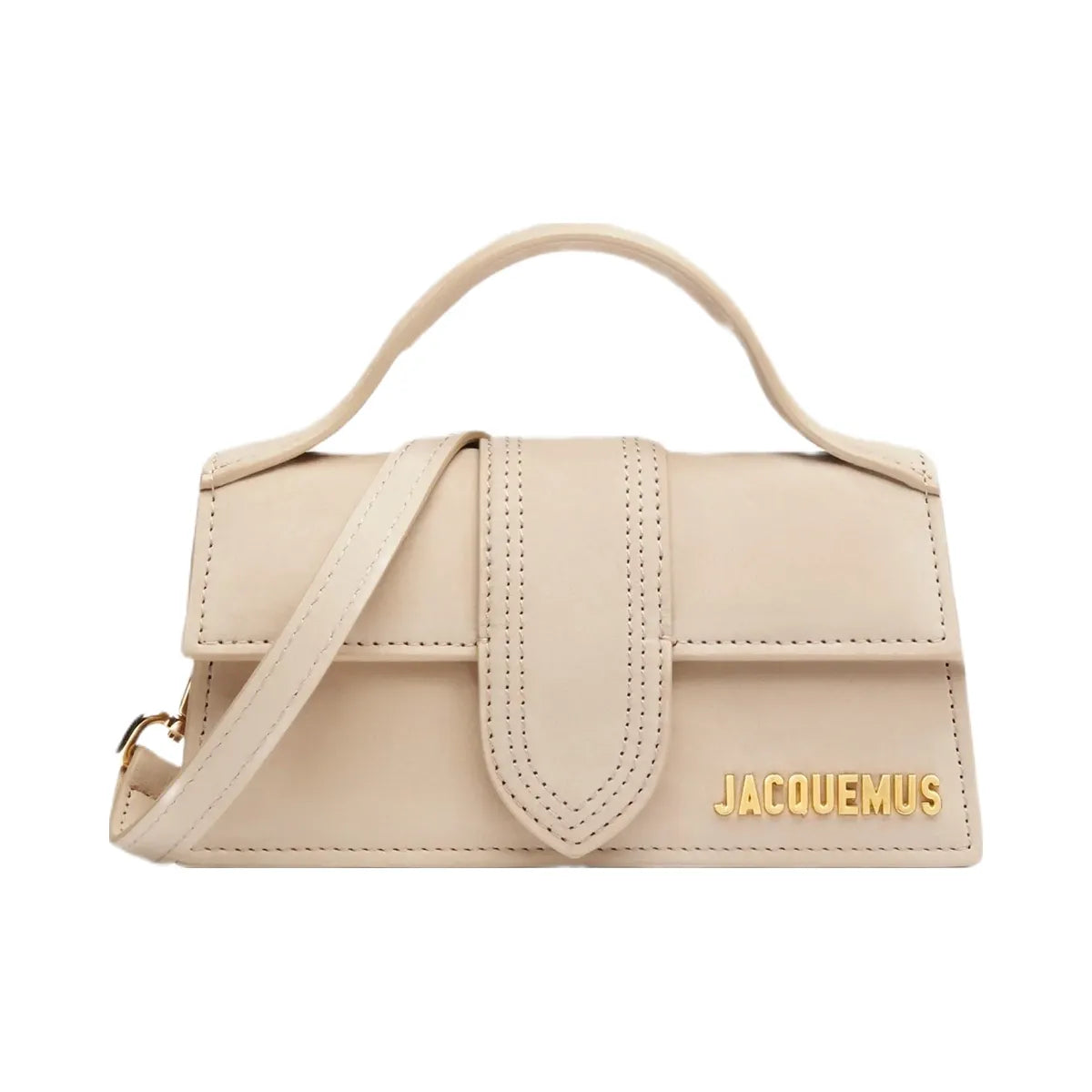 Jacquemus The Bambino Structured Water-Repellent Nubuck Bag Dark Beige