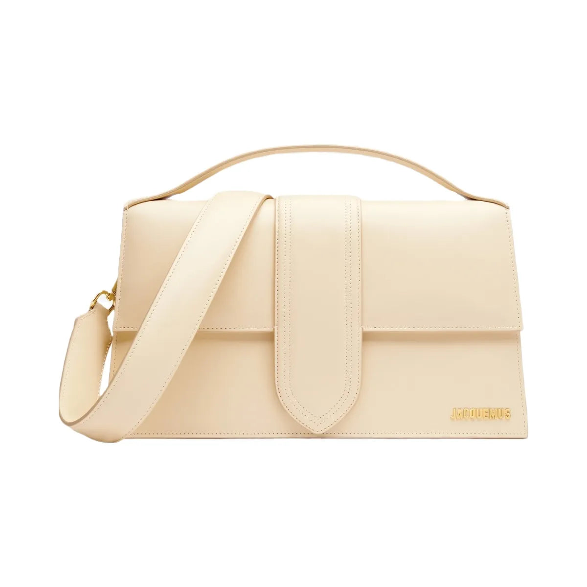 Jacquemus The Bambinou Smooth Leather Structured Bag Ivory
