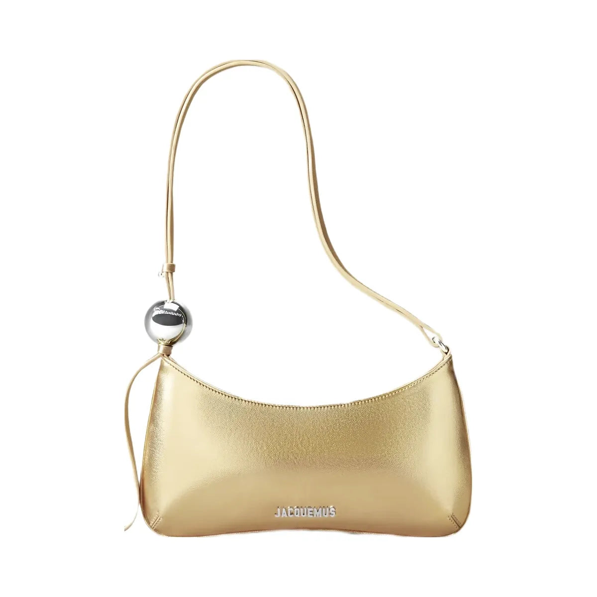 Jacquemus The Bisou Perle Beaded Shoulder Bag Gold