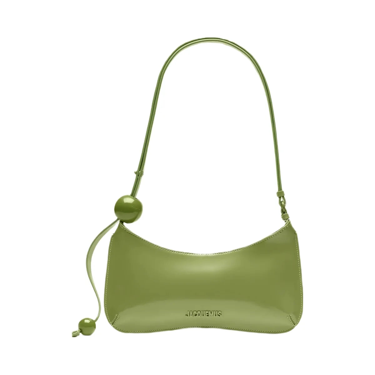 Jacquemus The Bisou Perle Beaded Shoulder Bag Green
