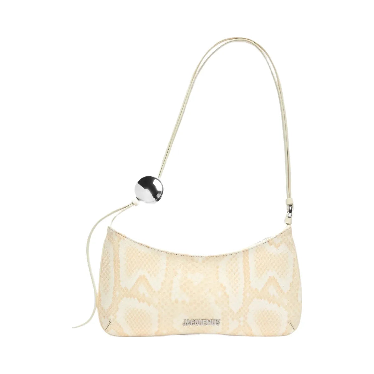 Jacquemus The Bisou Perle Beaded Shoulder Bag Ivory