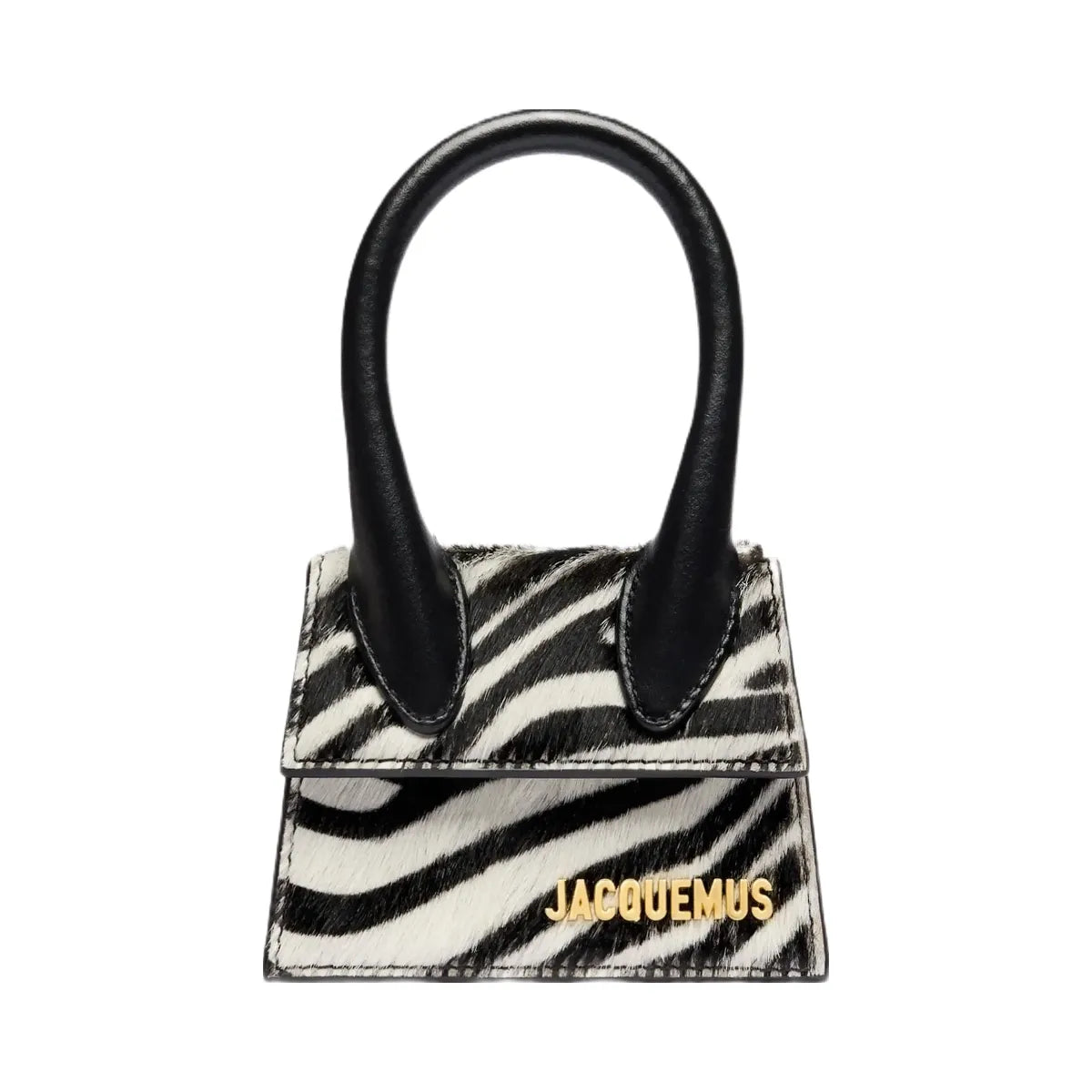 Jacquemus The Chiquito Signature Mini Handbag Black & White Zebra