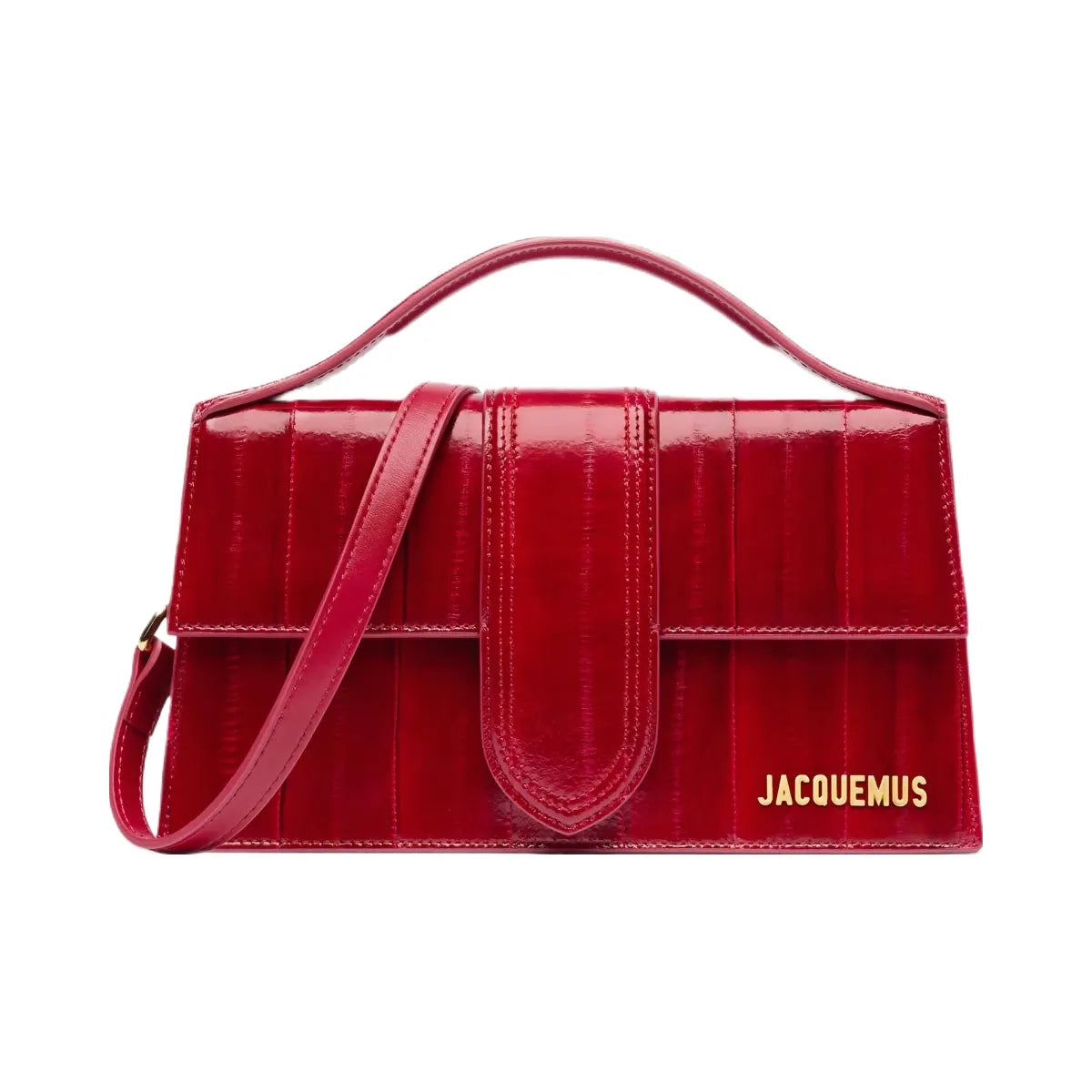 Jacquemus The Large Bambino Crossbody Flap Bag Dark Red