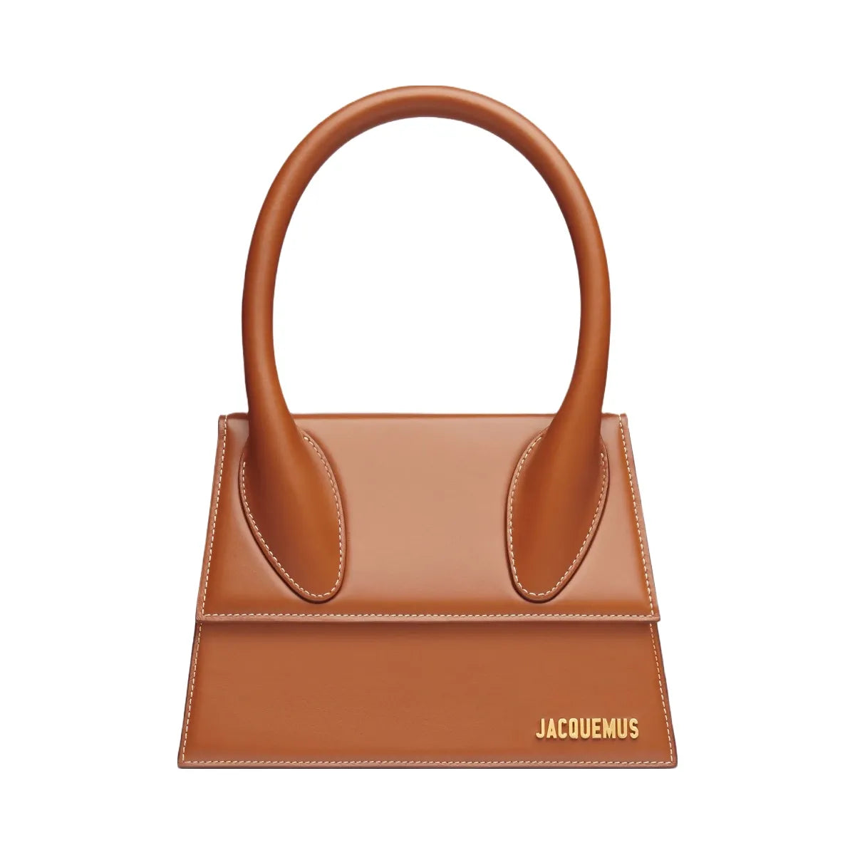 Jacquemus The Large Chiquito Smooth Leather Structured Bag Light Brown
