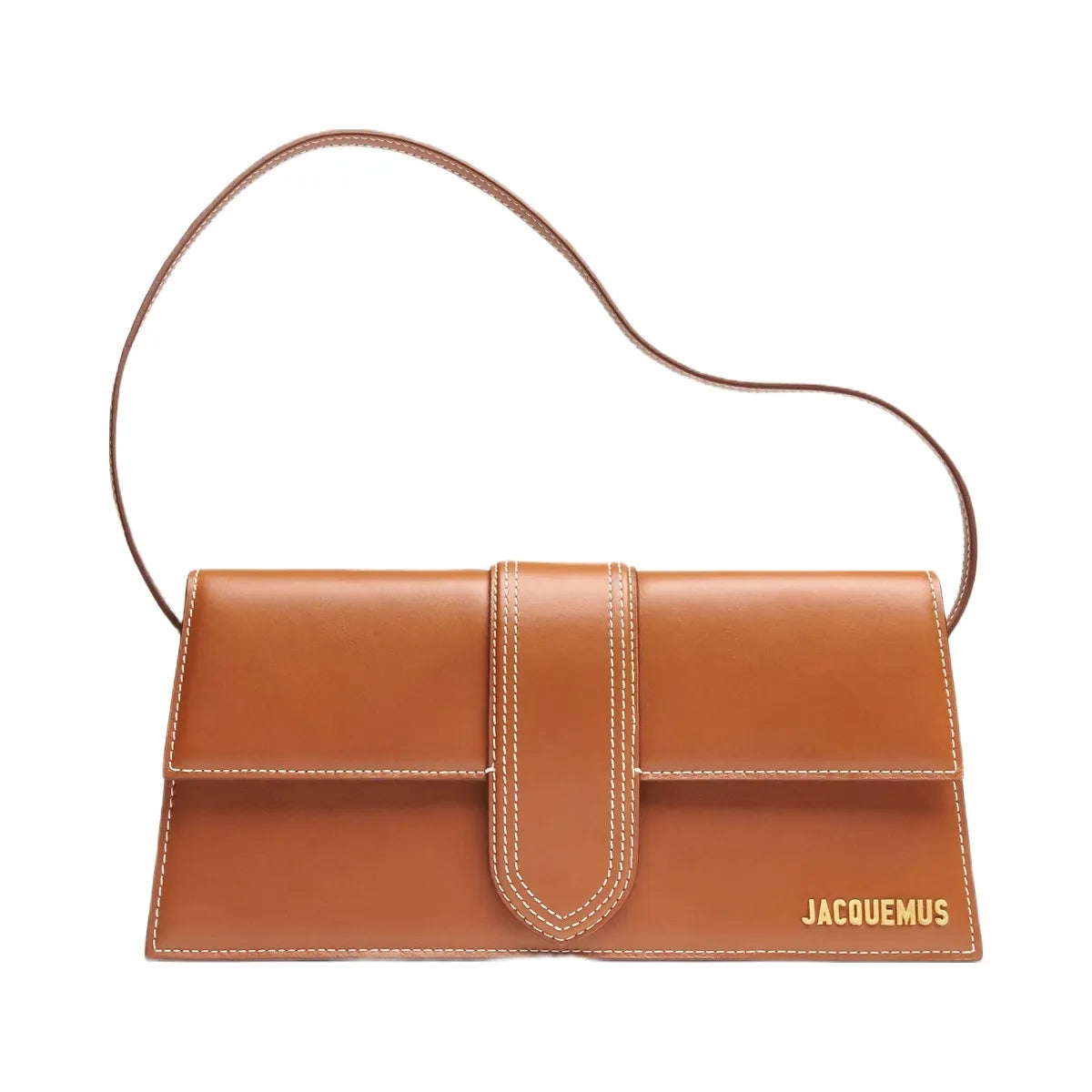 Jacquemus The Long Bambino Smooth Leather Structured Shoulder Bag Light Brown