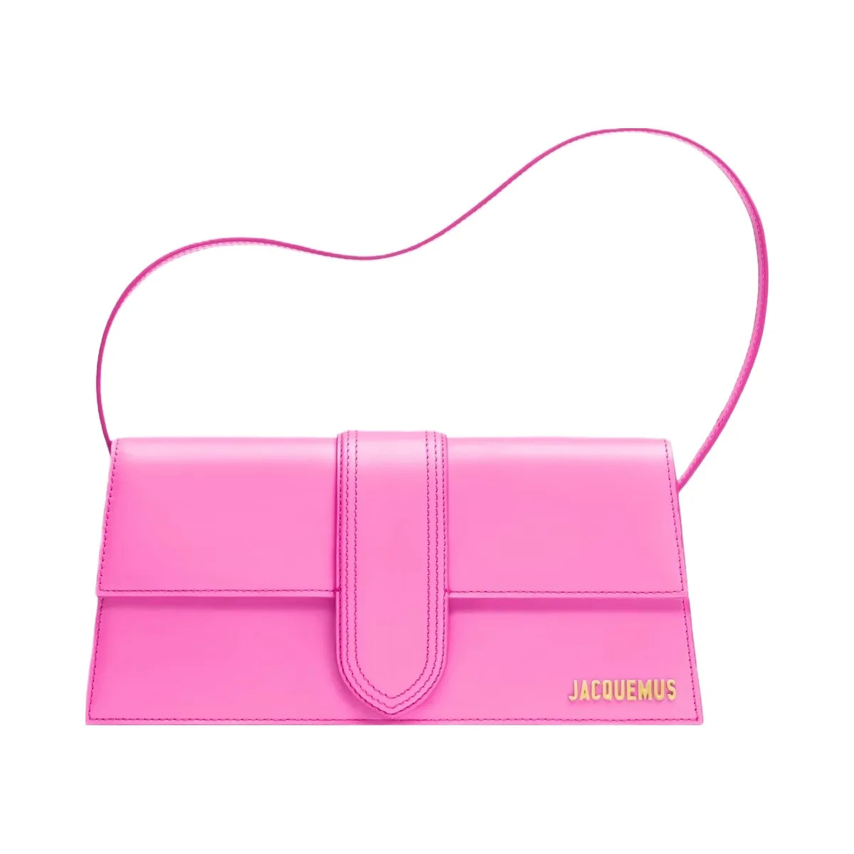 Jacquemus The Long Bambino Smooth Leather Structured Shoulder Bag Pink