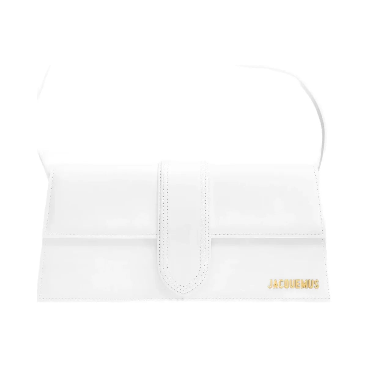 Jacquemus The Long Bambino Smooth Leather Structured Shoulder Bag White
