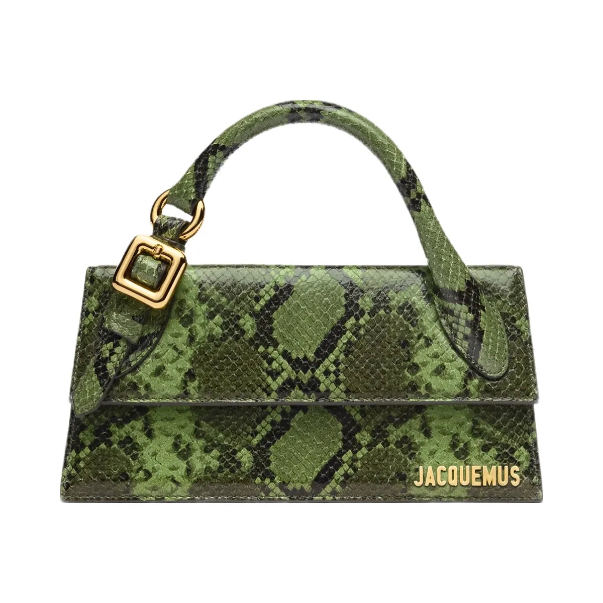 Jacquemus The Long Chiquito With Buckle Long Signature Buckled Handbag Green