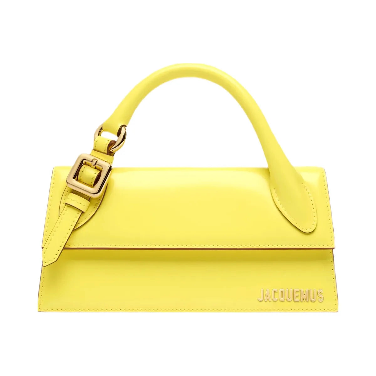 Jacquemus The Long Chiquito With Buckle Long Signature Buckled Handbag Yellow
