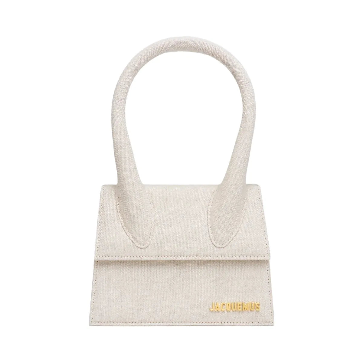 Jacquemus The Medium Chiquito Linen Structured Bag Light Greige